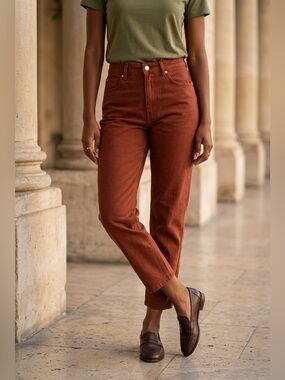 NWT EDWIN Women’s Jeans Anthropologie Anderson Ankle Spice Brown - Size 25